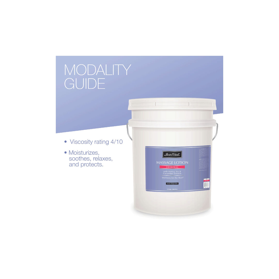 Bon Vital® Original Massage Lotion – 5 Gallon Pail (Professional Size) - Cornish Medical