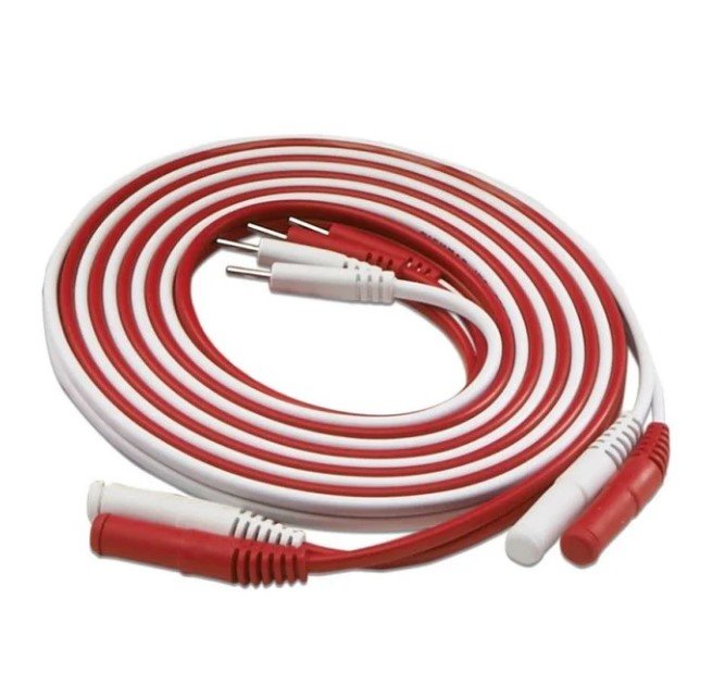 Dual Sheathed Banana to Dual Pin Lead Wire – 72" Cable, Compatible with Richmar Winner & Winner EVO