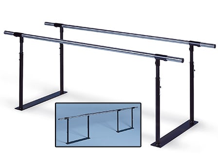 Height Adjustable Space Saving Folding Parallel Bars - Cornish Medical