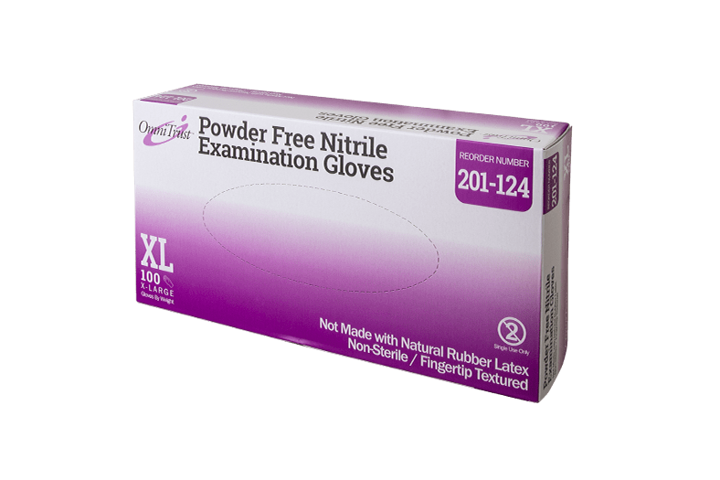 OmniTrust™ Nitrile Powder - Free Exam Gloves – Latex - Free Medical Protection (Box of 100 Gloves) - Cornish Medical