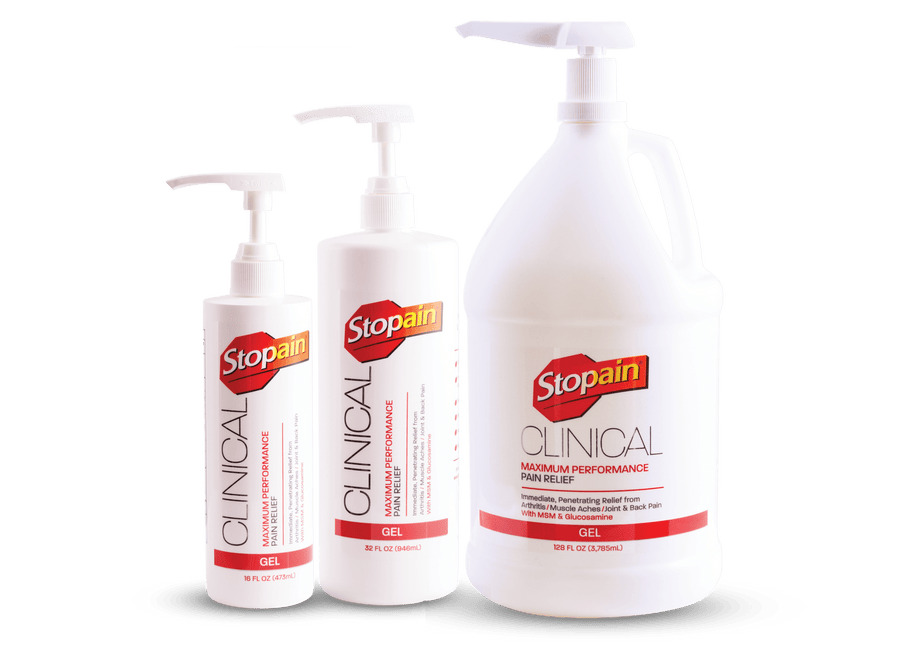 Stopain® Clinical Topical Pain Relief Gel Pump - Clinical Sizes