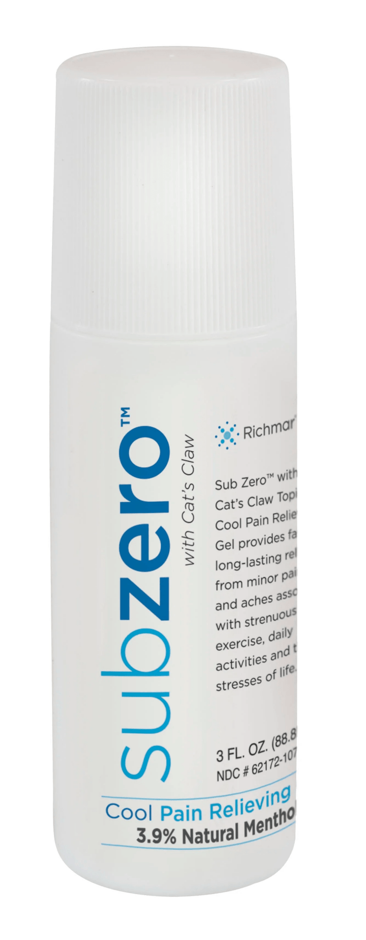 SubZero™ with Cat’s Claw – Fast Acting Topical Pain Relief Gel - Cornish Medical