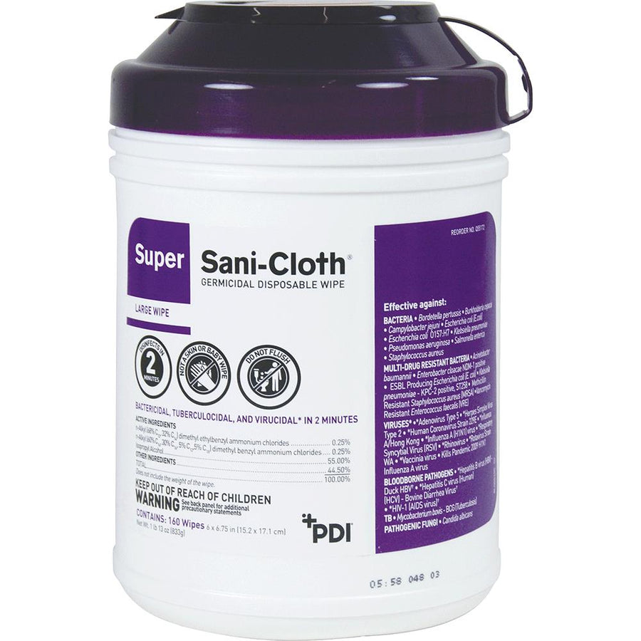 Super Sani-Cloth® Germicidal Disposable Wipe