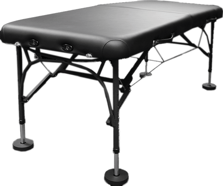 The SPORT Portable Aluminum Treatment Table - Includes Face Rest, Pillow, and Carry Case - Cornish Medical