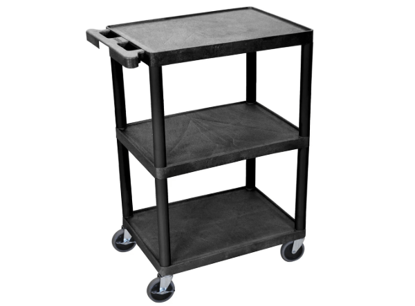 Utility Cart - 3 Shelves Structural Foam Plastic