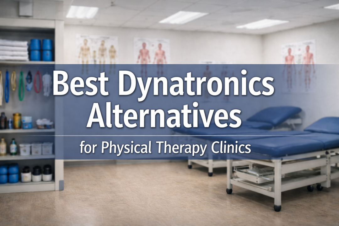Modern physical therapy clinic representing Dynatronics alternatives for rehab and electrotherapy equipment.