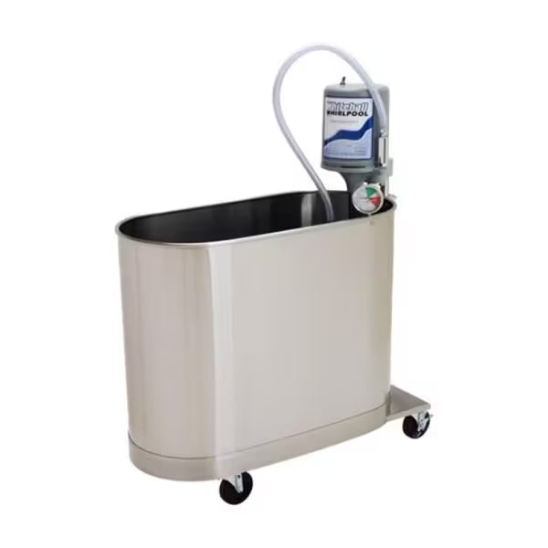 Whitehall® WHE-45-M Mobile Extremity Whirlpool — 45-Gallon Stainless Steel Hydrotherapy Tank