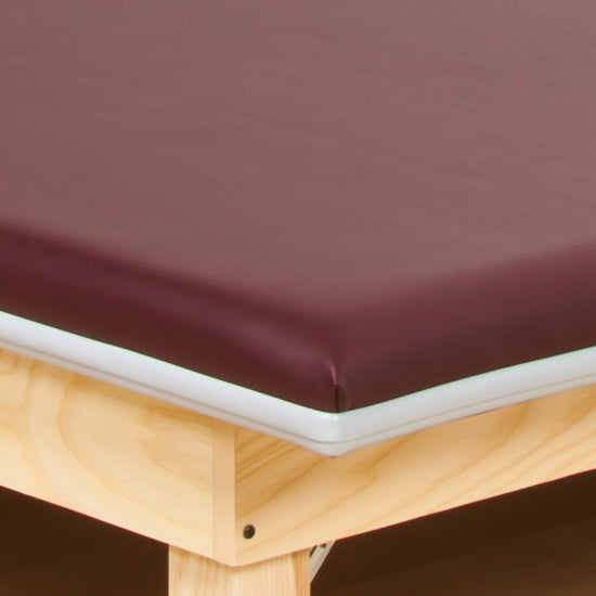 Clinton wall-mounted folding mat platform with ultra-firm padding, hardwood frame, and space-saving vertical storage design
