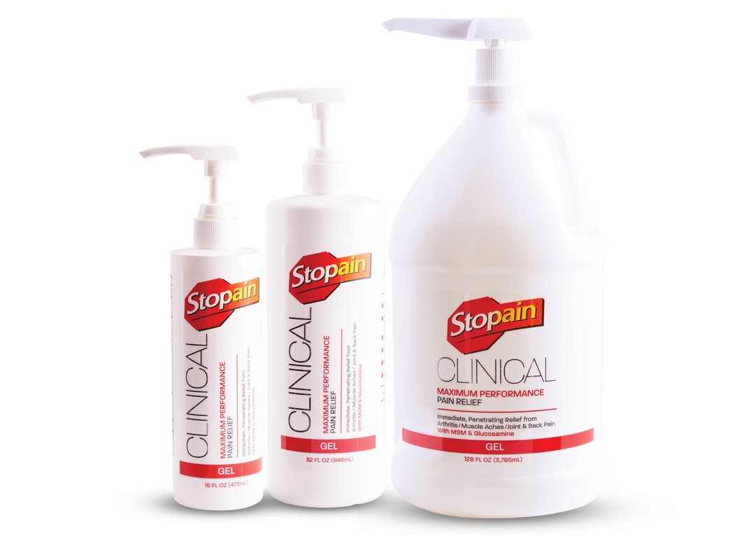 Stopain® Clinical Topical Pain Relief Gel Pump - Clinical Sizes
