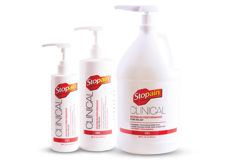 Stopain® Clinical Topical Pain Relief Gel Pump - Clinical Sizes