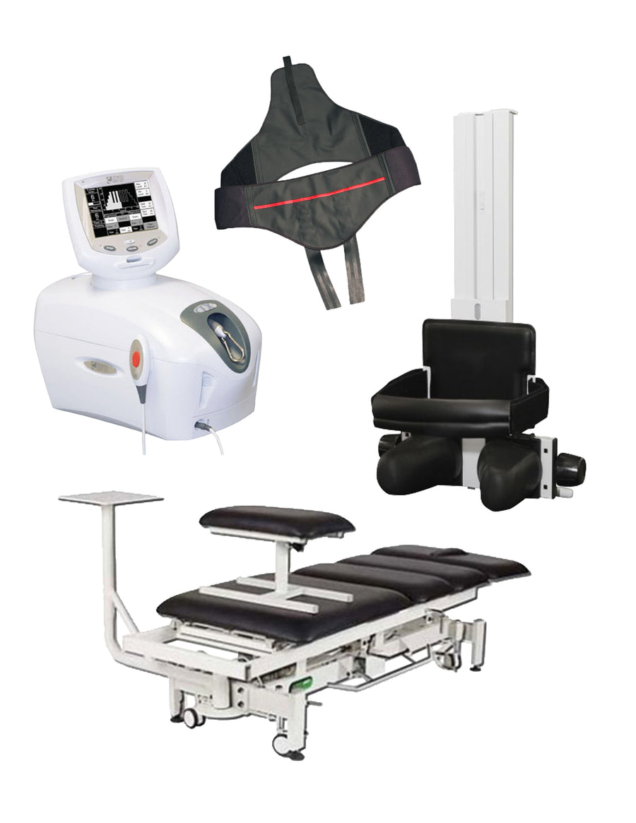 Complete Cervical/Lumbar Traction System & Hi-Lo Traction Table Package