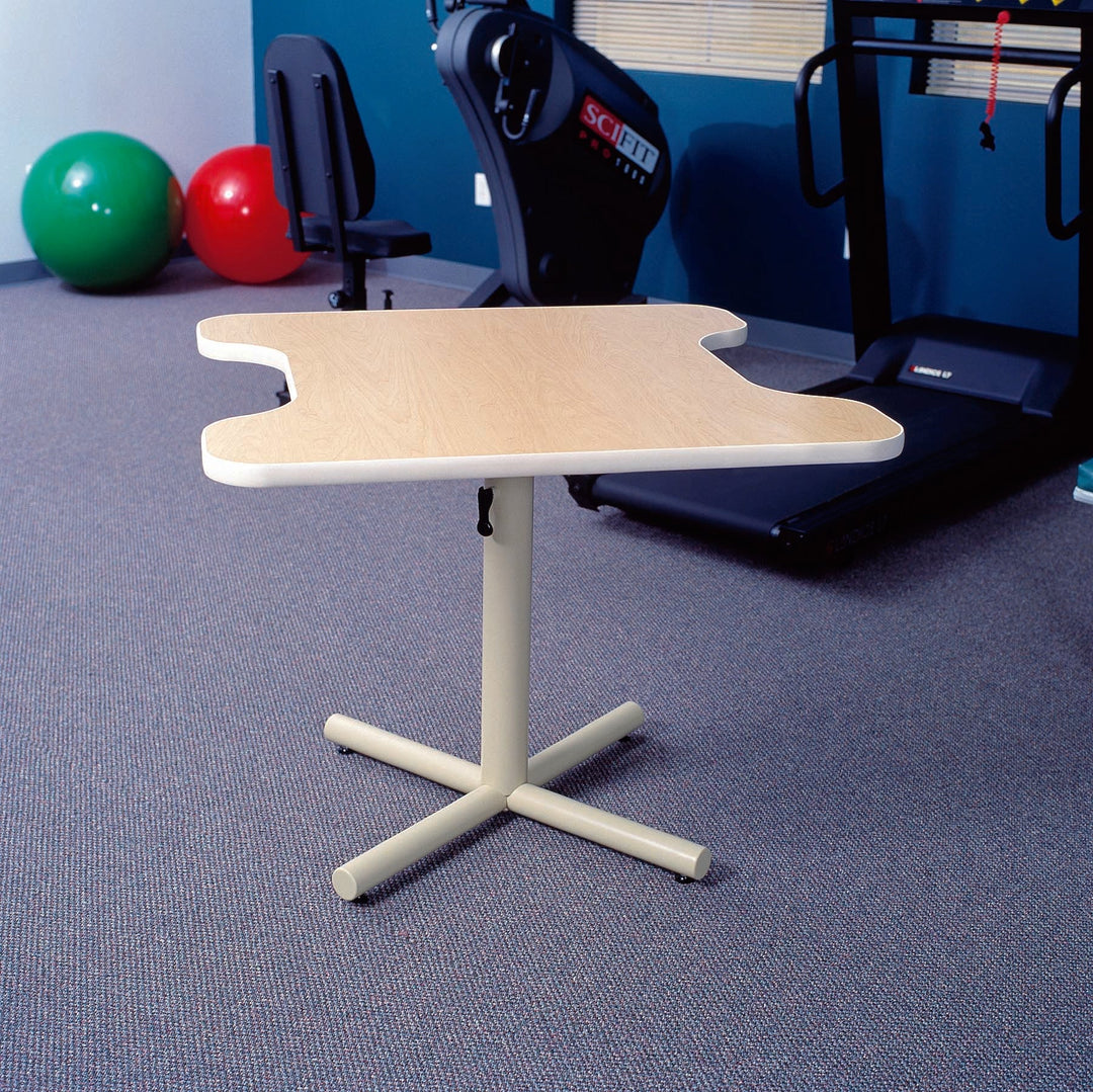 Adjustable Hand Therapy Table with Dual Comfort Recess – Height Adjustable OT & Rehab Therapy Workstation - Cornish Medical
