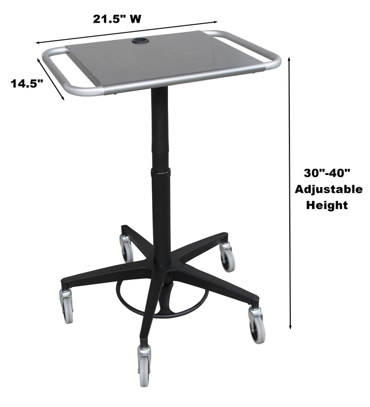 Adjustable Mobile Laptop Stand with Wheels – Height Adjustable Workstation - Cornish Medical
