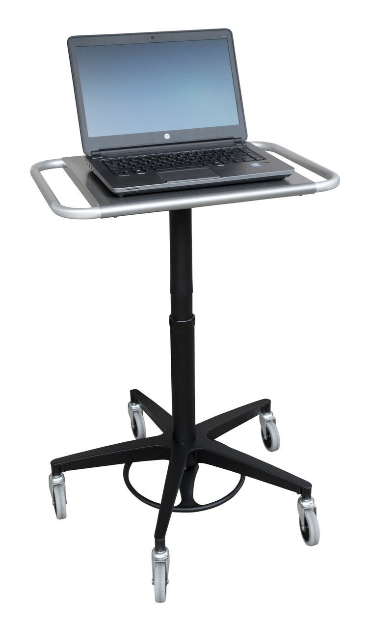 Adjustable Mobile Laptop Stand with Wheels – Height Adjustable Workstation - Cornish Medical