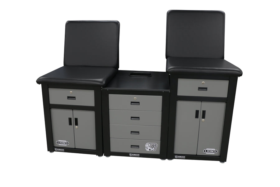 Aluma Elite Enclosed Taping Station with Graphics Package – 36" & 42" Seats | 48" Deep