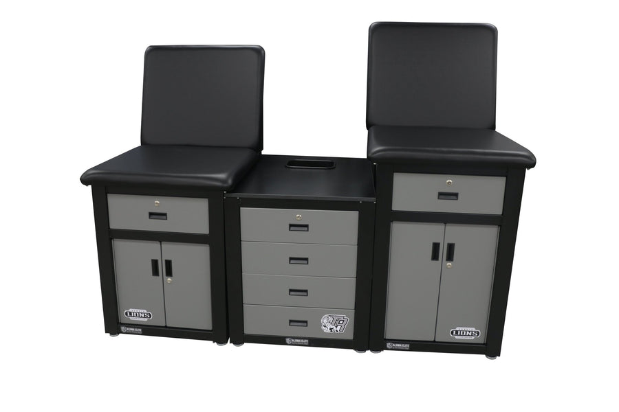Aluma Elite Enclosed Taping Station with Graphics Package – 36" & 42" Seats | 36" Deep