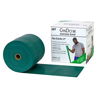 CanDo® Low Powder Exercise Band Roll – 50 Yard Latex Resistance Band - Cornish Medical