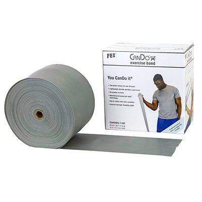 CanDo® Low Powder Exercise Band Roll – 50 Yard Latex Resistance Band - Cornish Medical