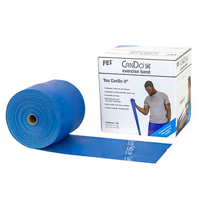 CanDo® Low Powder Exercise Band Roll – 50 Yard Latex Resistance Band - Cornish Medical
