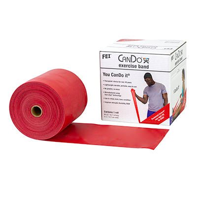 CanDo® Low Powder Exercise Band Roll – 50 Yard Latex Resistance Band - Cornish Medical