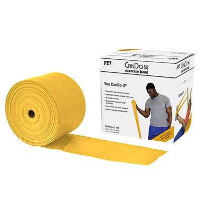 CanDo® Low Powder Exercise Band Roll – 50 Yard Latex Resistance Band - Cornish Medical