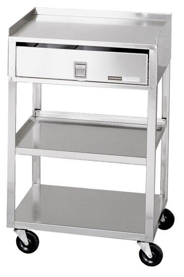 Chattanooga Stainless Steel Cart – Mobile Therapy Cart with Drawer & Shelves