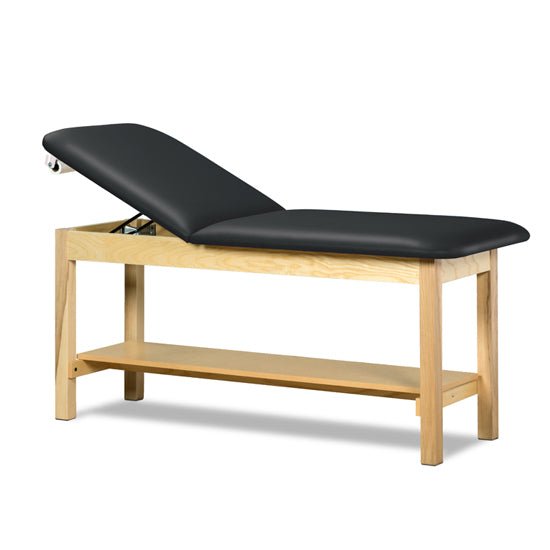 Clinton 1020 E - Classic Express Treatment Table – 78" x 30" with Full Shelf, Adjustable Backrest | Quick Ship - Cornish Medical