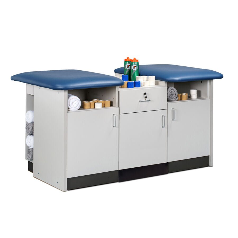 Clinton HomeTeam 36" Deep Cabinet-Style Flat Top Taping Station — 2–5 Seats