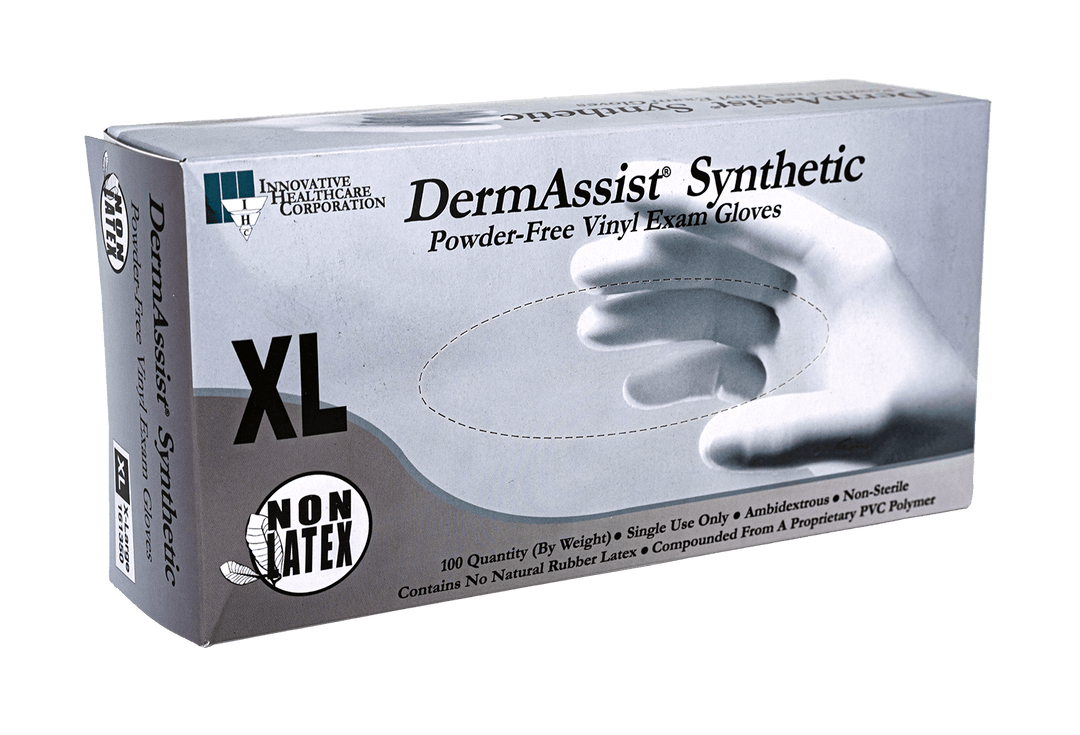 DermAssist® Vinyl Powder-Free Exam Gloves – Latex-Free (Box of 100) - Cornish Medical