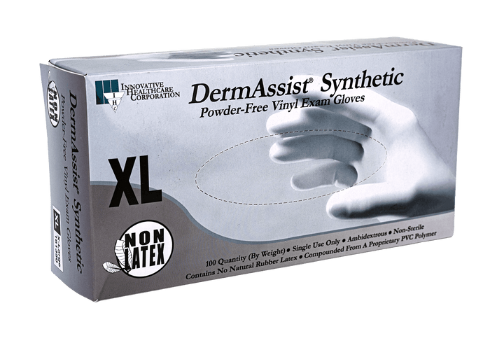 DermAssist® Vinyl Powder-Free Exam Gloves – Latex-Free (Box of 100) - Cornish Medical