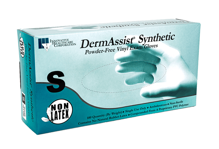 DermAssist® Vinyl Powder-Free Exam Gloves – Latex-Free (Box of 100) - Cornish Medical