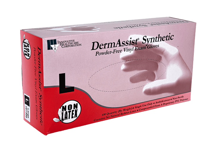 DermAssist® Vinyl Powder-Free Exam Gloves – Latex-Free (Case of 10 Boxes / 1,000 Gloves) - Cornish Medical