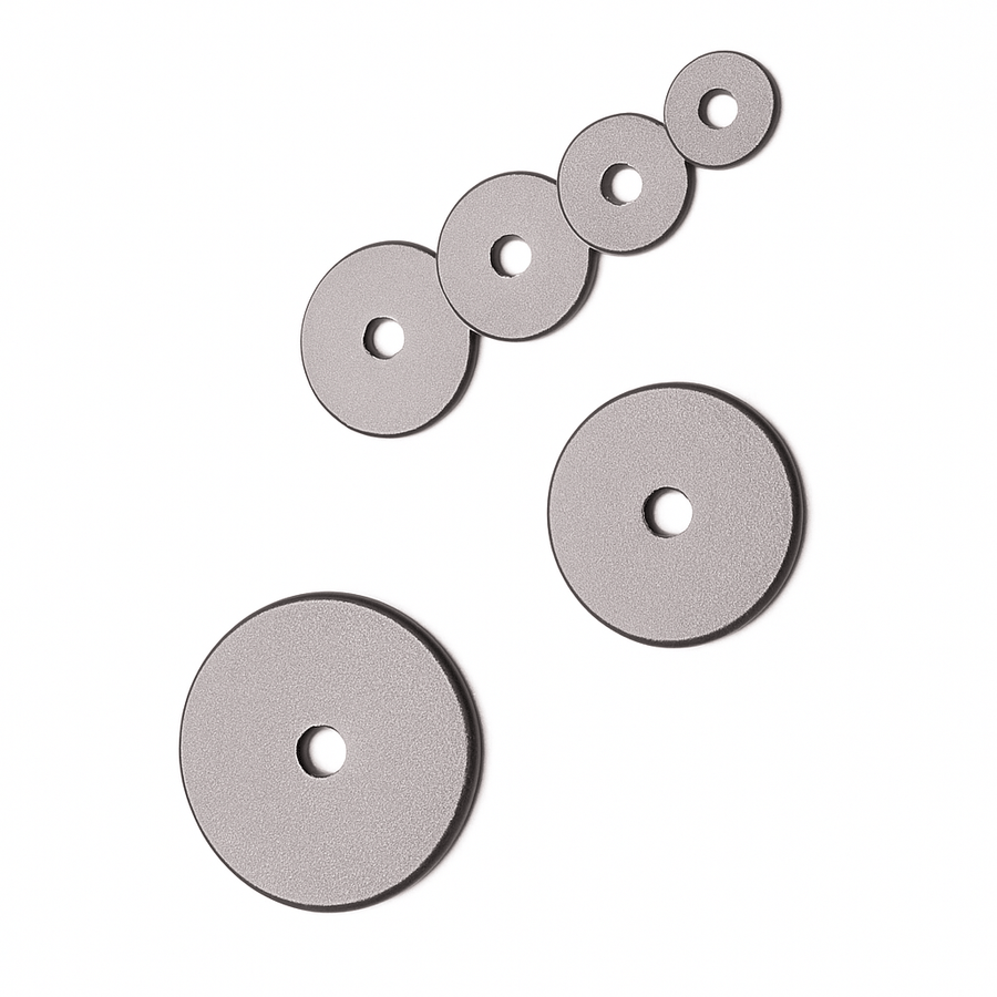 Flat Disc Weight Set (Gray) – 6-Piece Strength Training Plates | 1.25 lb–25 lb