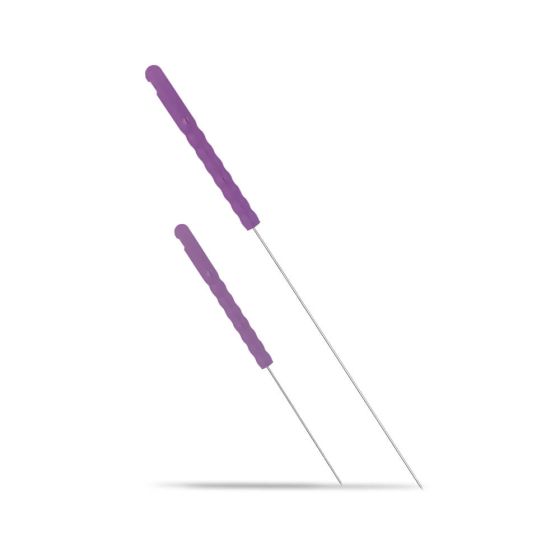 SEIRIN® G-Type long acupuncture needle with rounded SP tip and 25 mm plastic handle
