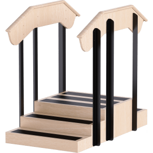 Hausmann Timber 5 - Step Stairs – Solid Wood Progressive Therapy Stairs for Physical Rehabilitation & Balance Training - Cornish Medical
