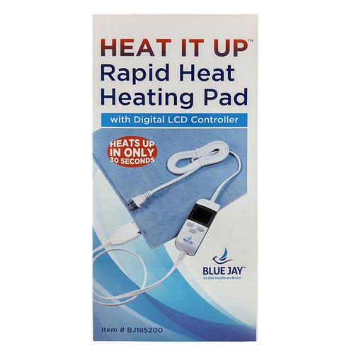 HEAT IT UP Heating Pad 12x24 | Rapid Heat Moist/Dry Therapy | Digital LCD Controller - Cornish Medical