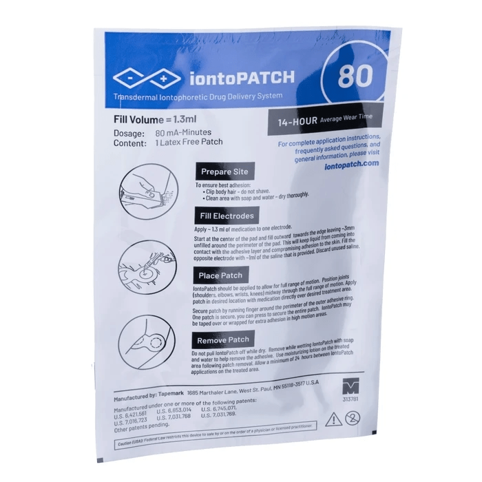 IontoPatch® 80 Transdermal Drug Delivery System – Extended Time-Release Iontophoresis Patch