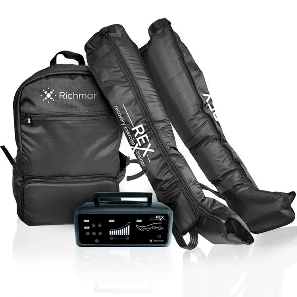 REX Recovery Exercise X - Trainer – Pneumatic Leg Compression System for Circulation, Muscle Recovery & DVT Support; (Universal Size Garments) - Cornish Medical