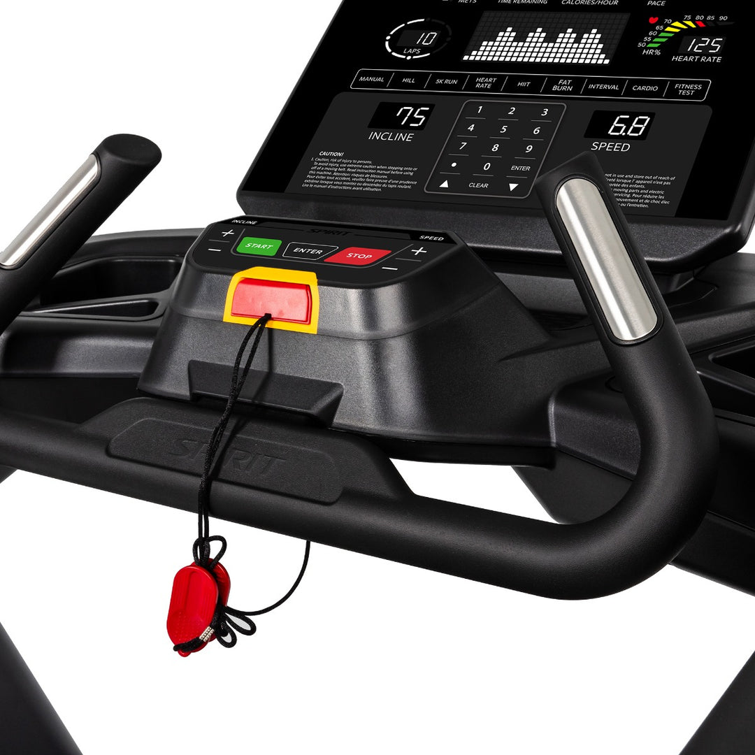 SPIRIT Fitness CT900 commercial treadmill with 5.0 HP AC motor, 22-inch by 62-inch running surface and premium LED console