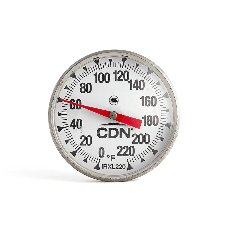 Stainless Steel Dial Thermometer with 5” Stem (0–220°F, ±2°F Accuracy) - Cornish Medical