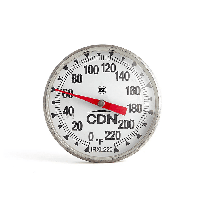 Stainless Steel Dial Thermometer with 5” Stem (0–220°F, ±2°F Accuracy) - Cornish Medical