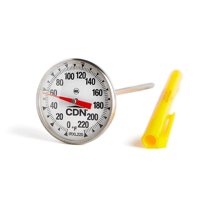Stainless Steel Dial Thermometer with 5” Stem (0–220°F, ±2°F Accuracy) - Cornish Medical