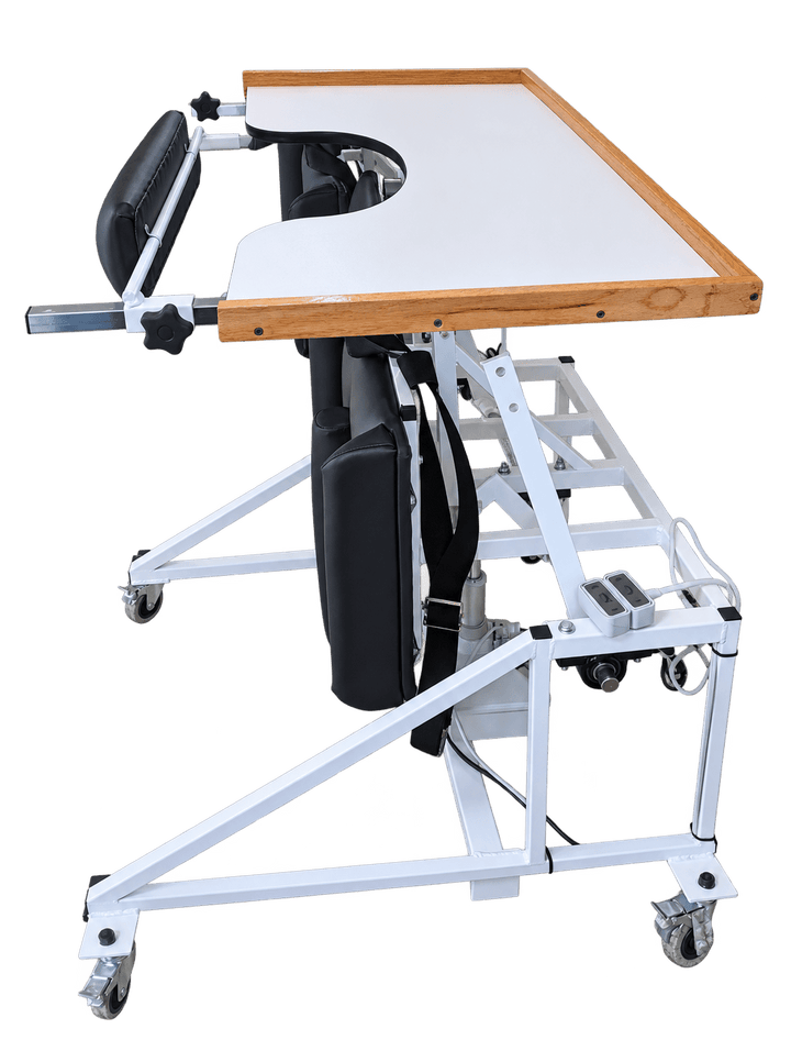 Standard Powered Standing Frame with Electric Hi-Lo Tabletop - 300 lb. Capacity - Cornish Medical