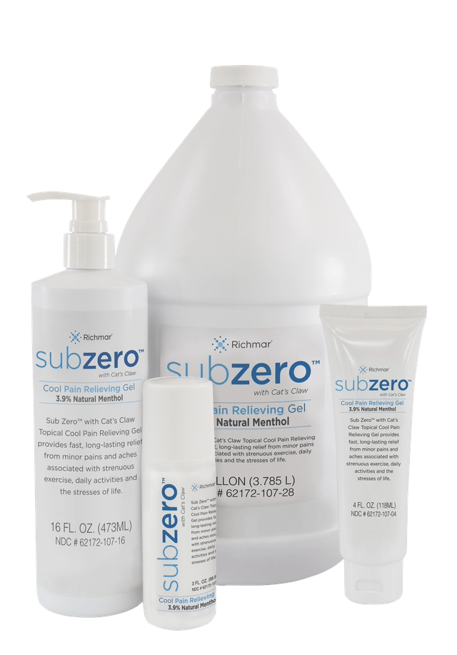 SubZero™ with Cat’s Claw – Fast Acting Topical Pain Relief Gel