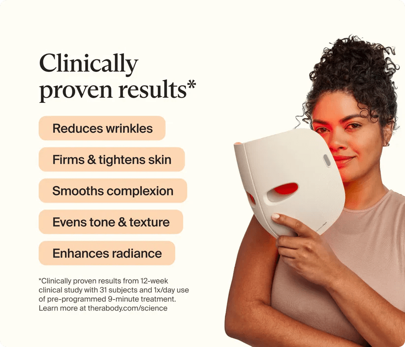 TheraFace Mask LED Light Therapy Mask with Red, Infrared & Blue Light - Cornish Medical