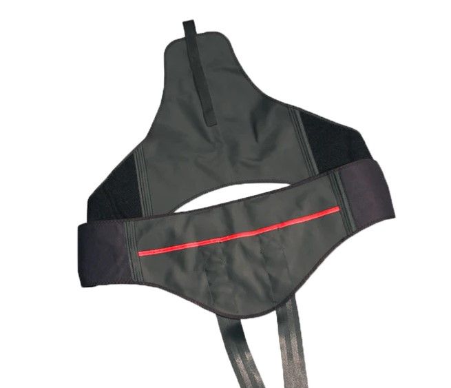 Core Products universal traction harness system for lumbar traction therapy with adjustable thoracic and pelvic belts (black)