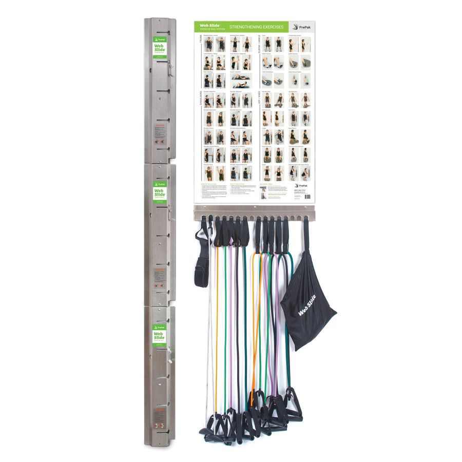 Web Slide® Professional Stainless Steel Wall-Mounted Exercise Rail System