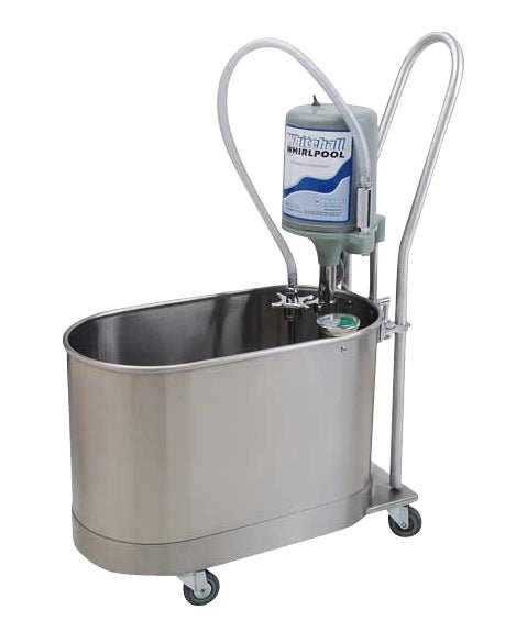 Whitehall® WHP-10-MH Mobile Whirlpool for Foot and Ankle with Handle — 10-Gallon Stainless Steel Hydrotherapy Tank