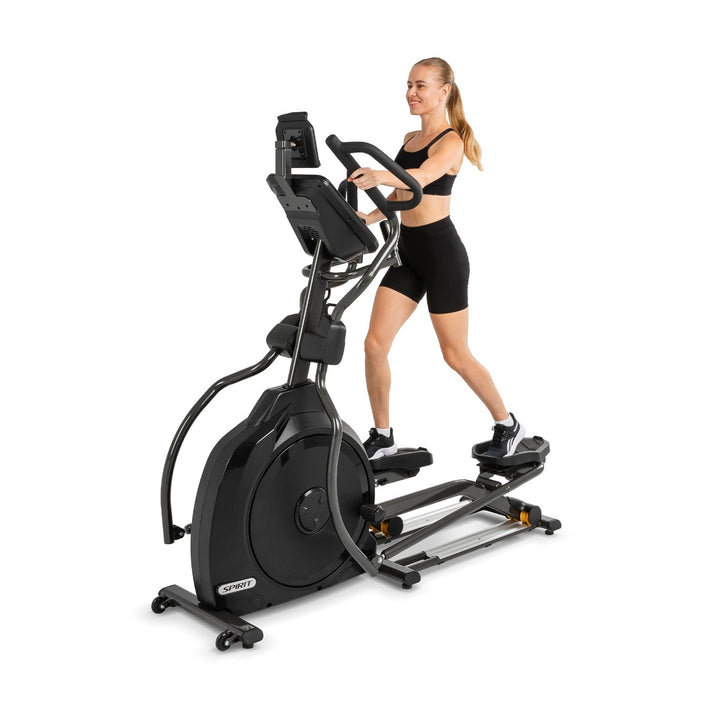 SPIRIT Fitness XE795 commercial elliptical with self-generating power, 20-inch stride, multi-position handlebars and 7.5-inch LCD console