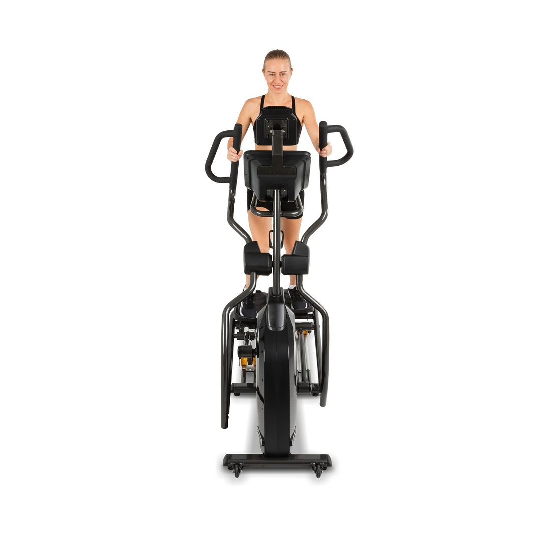 SPIRIT Fitness XE795 commercial elliptical with self-generating power, 20-inch stride, multi-position handlebars and 7.5-inch LCD console